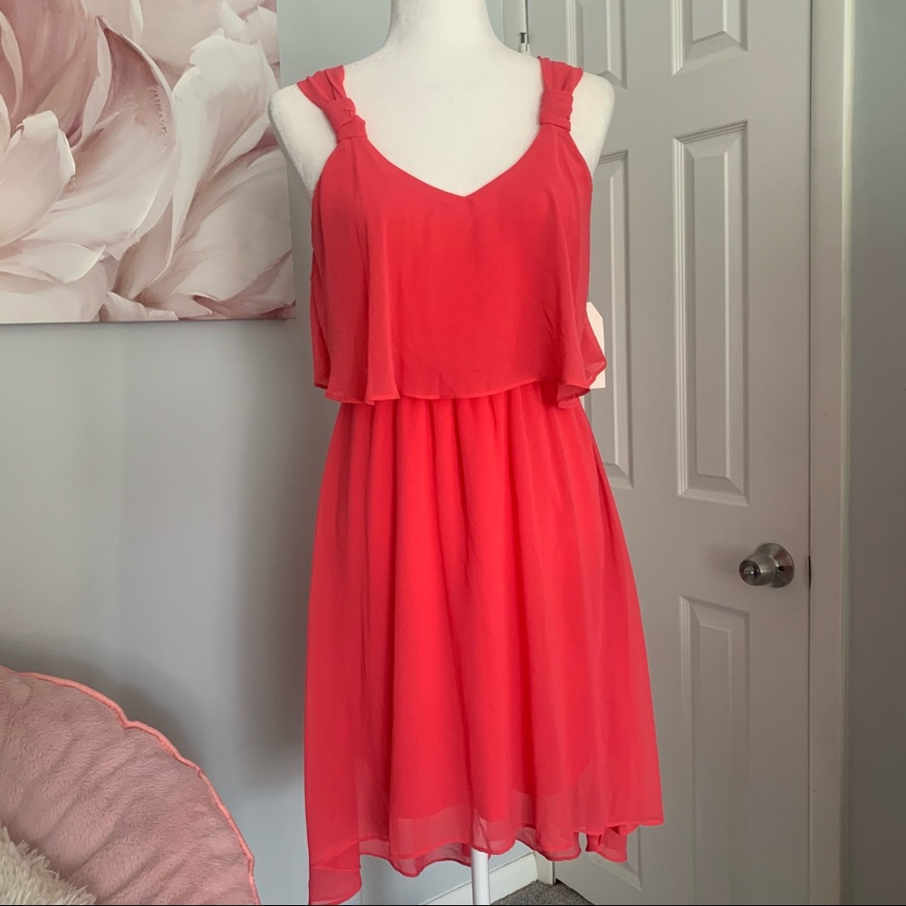 “One Clothing” Pink Sheer Look Dress Small